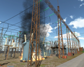Симуляция пожара на ОРУ. Интерактивное 3D-приложение.