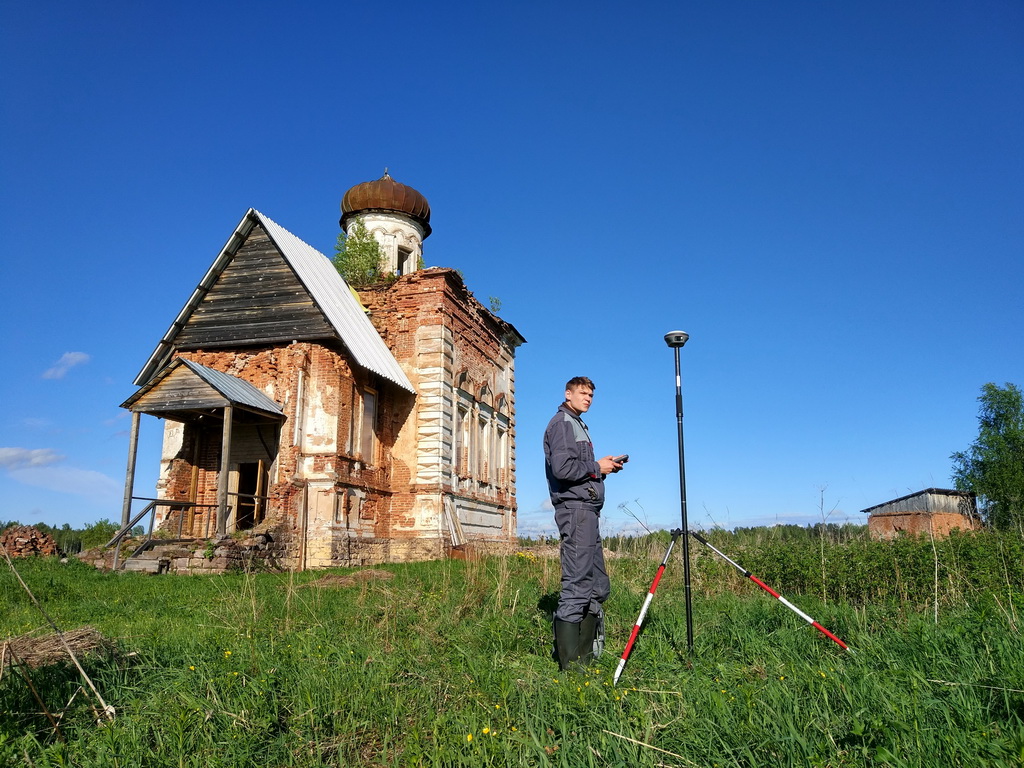 GNSS measurement of the monastery area