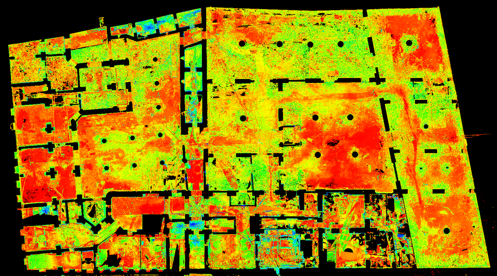 The point cloud of the basement. Top view.