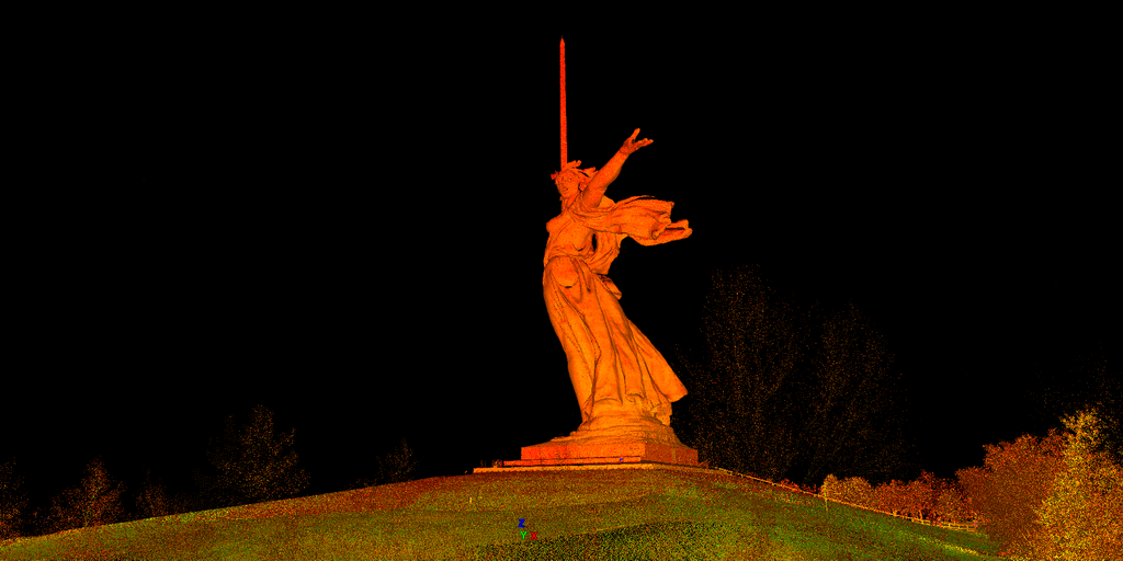 Point cloud of the 85 m height sculpture