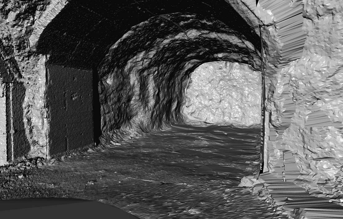 3D-model of constructed hydro tunnel hhas been created for comparison with "as-designed" model