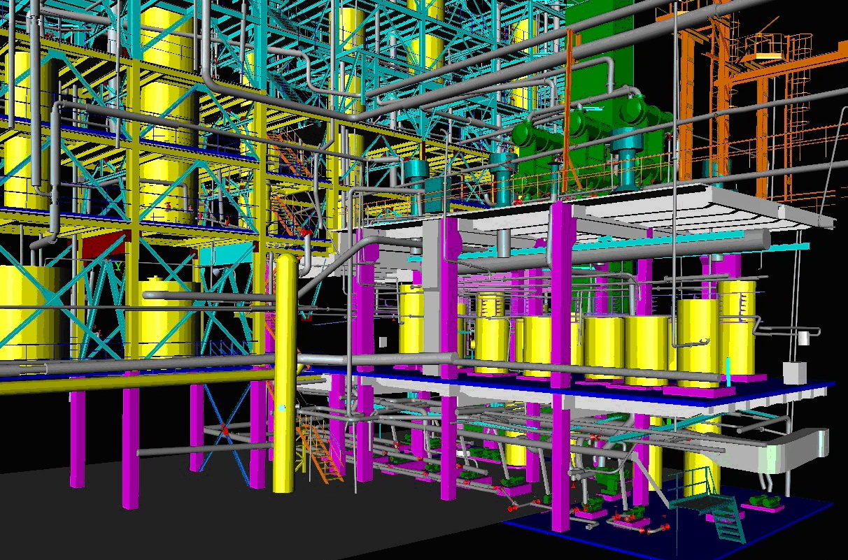 3D-model of metal plant is a base for reconstruction
