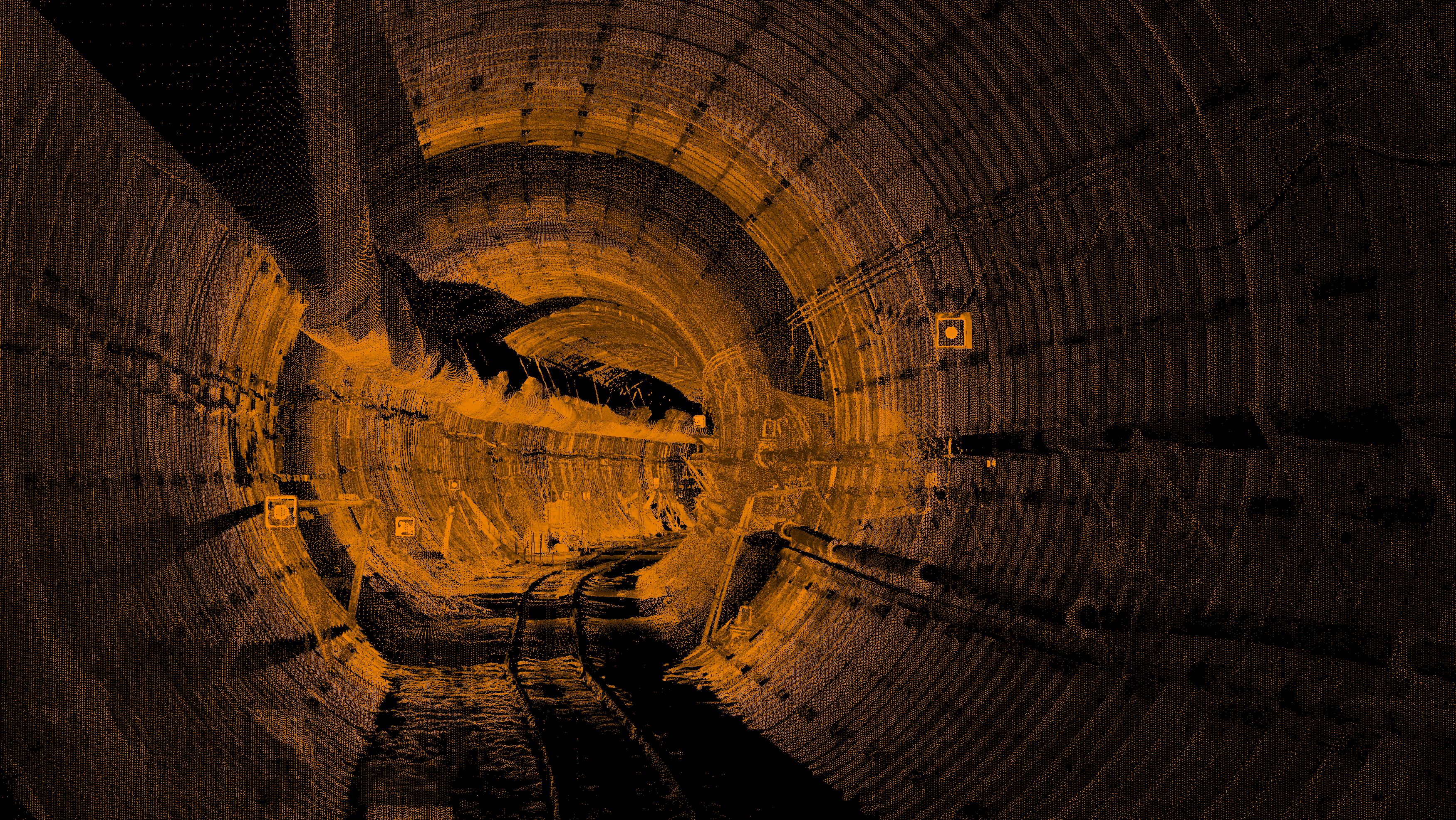 Лазерное сканирование тоннеля метро в процессе строительства