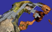 3D модель пещеры. Разрез на отм. 0 м.