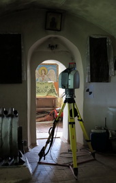 3D лазерное сканирование в интерьерах церкви