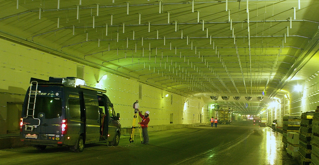 Лазерное сканирование тоннеля - полевой этап