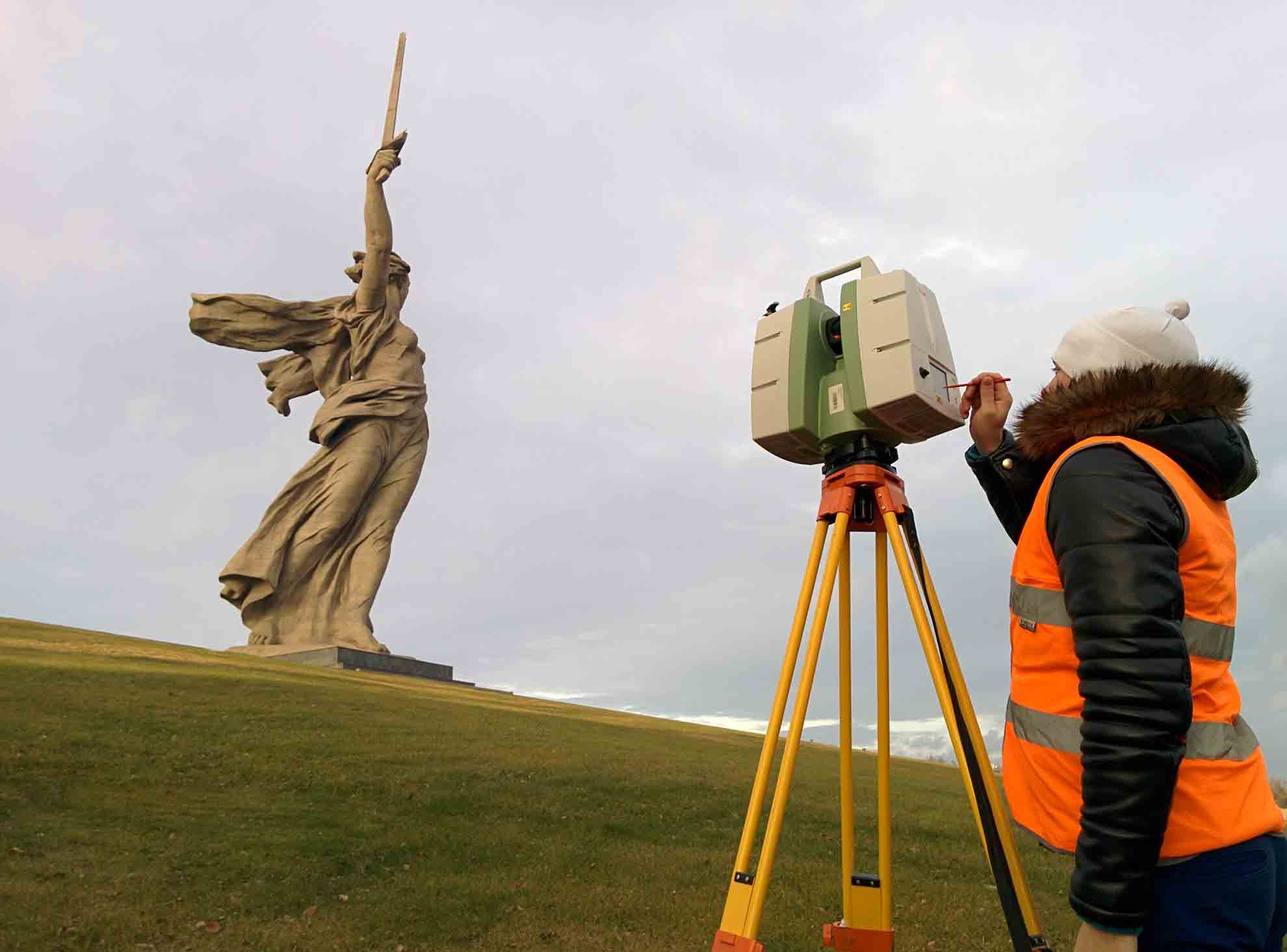 Laser scanning of the sculpure