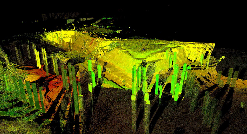 Nyenschantz Fortress. Point cloud is the result of 3D Laser Scanning.