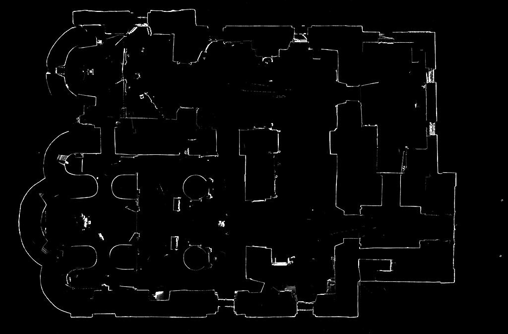 Cross-section of a point cloud with a horizontal plane - the basis for creating a room plan