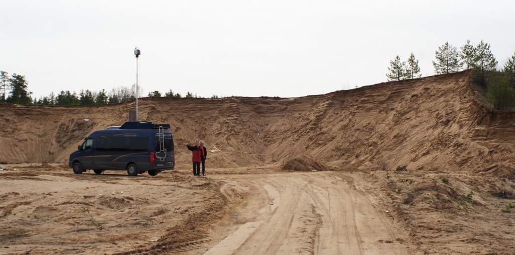 Mobiscan makes laser scanning of the sand pit for volume calculation
